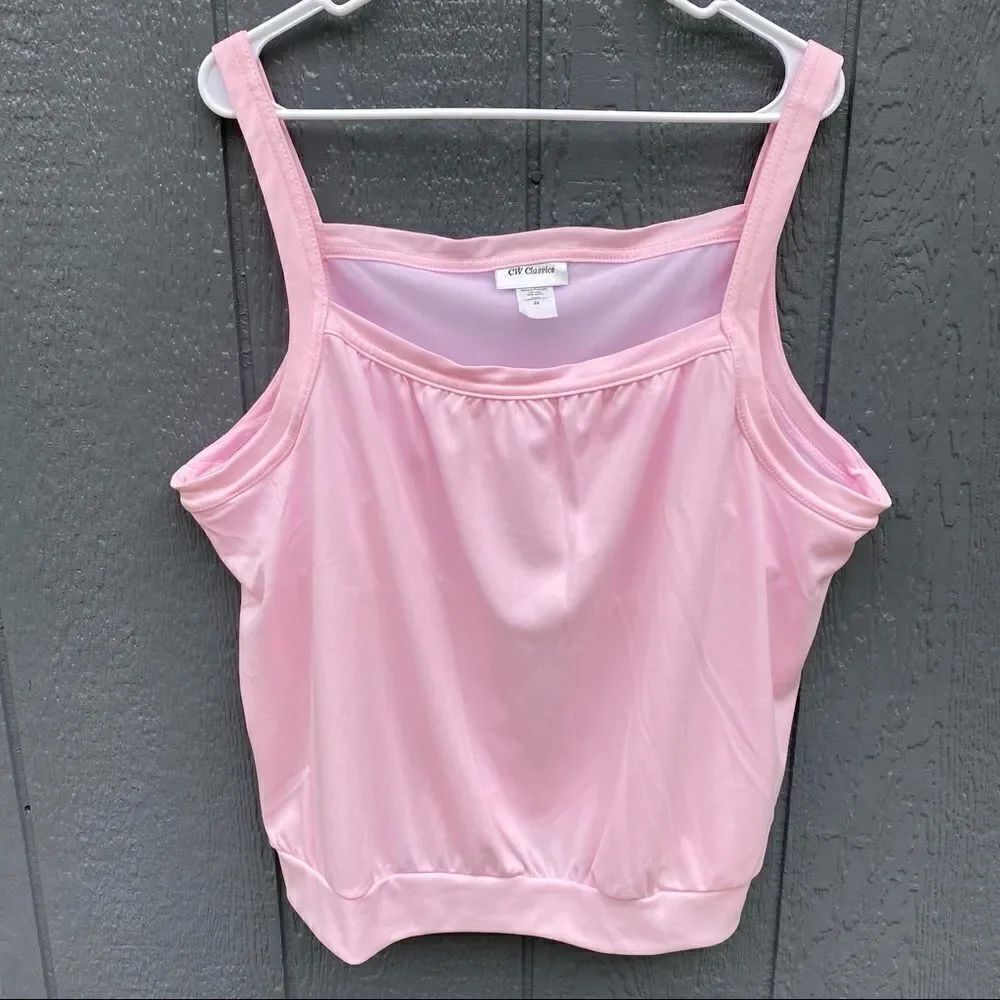 CW Classics Pink Sheer Tank Top 2X